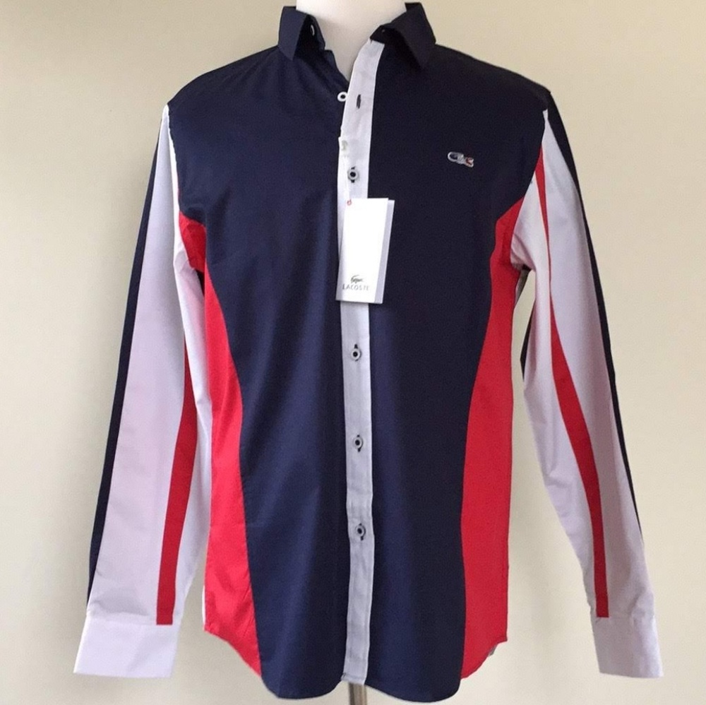 Mens Lacoste Casual bottom down Shirt